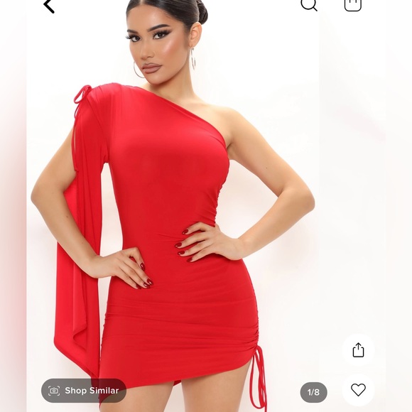 Fashion nova red midi dress. - Picture 2 of 10